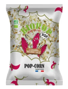 Sachet de pop-corn bio