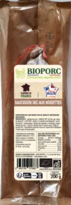 Saucissons sec aux noisettes bio