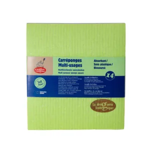 Lot de 4 carrés éponge cellulose