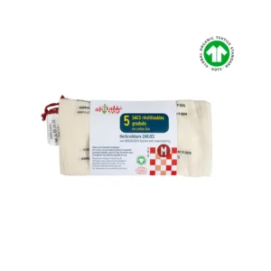 Sac en coton bio gradué x5