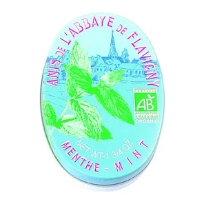 Bonbons menthe boîte ovale bio
