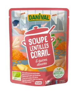 Soupe de lentilles corail bio