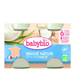 Brassés au lait de vache nature 2x130 g bio