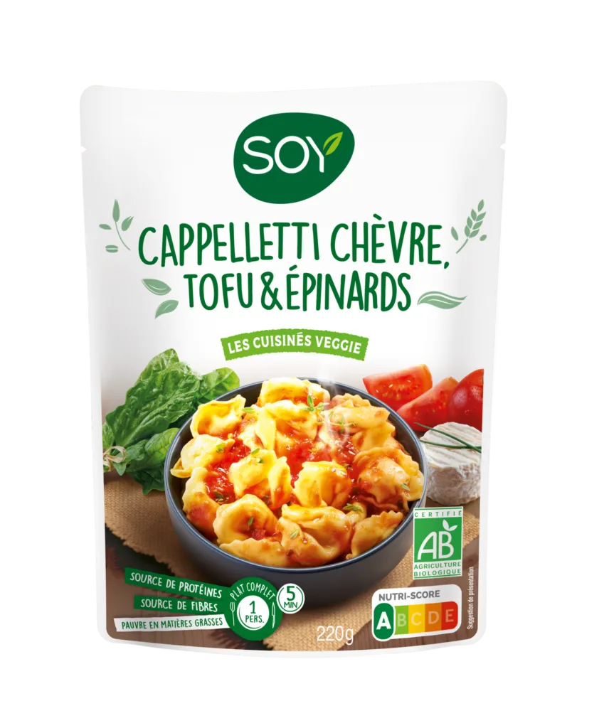Cappelletti au chèvre, tofu et épinards bio
