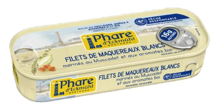 Filets de maquereaux blancs marinés au Muscadet et aromates bio