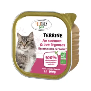 Terrine chat saumon bio
