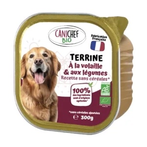 Terrine chien volaille bio