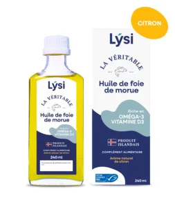 Huile foie morue au citron