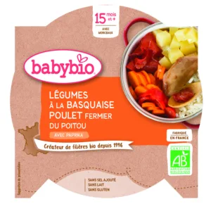 Légumes à la basquaise et poulet bio