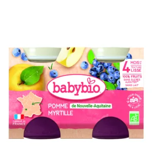 Pot pomme myrtille 2 x 130 g bio