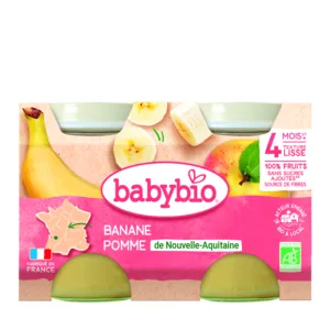 Pot banane pomme 2 x 130 g bio