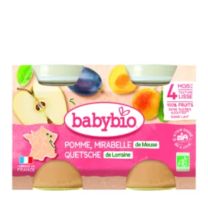 Pot mirabelle pomme 2 x 130 g bio