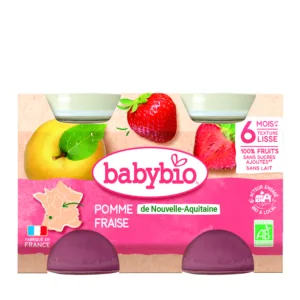 Pot pomme fraise 2 x 130 g bio