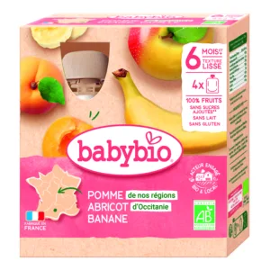 Gourde pomme abricot banane 4 x 90 g bio