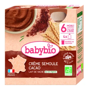 Gourde crème semoule cacao 4 x 85 g bio