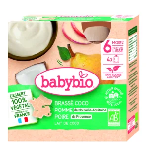Gourde lait coco pomme poire 4 x 85 g bio