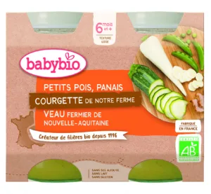 Pois panais courgette veau 2 x 200 g bio