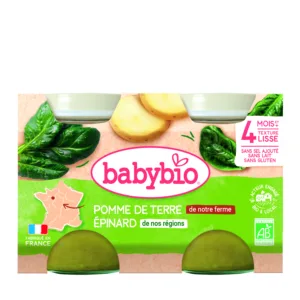 Pot pomme de terre épinards 2 x 130 g bio