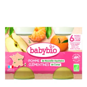 Pot pomme clémentine 2 x 130 g bio
