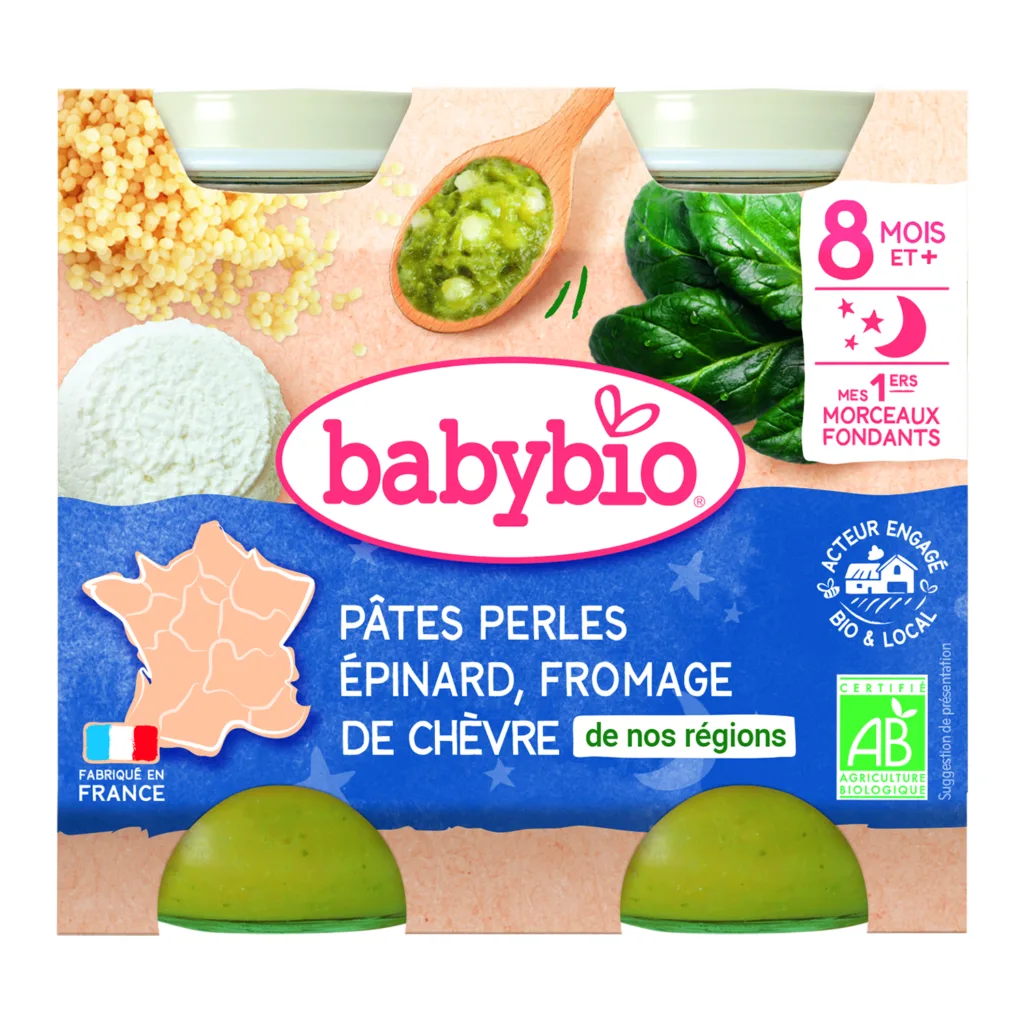 Pâtes épinard chèvre 2 x 200 g bio
