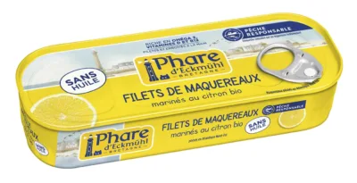 Filets de maquereaux marinés au citron sans huile bio