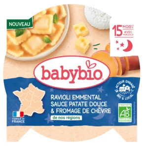 Raviolis emmental patate douce chèvre bio