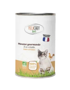 Mousse chat volaille bio