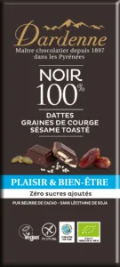 Tablette noir 100 % datte courg bio